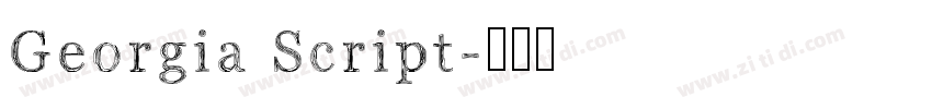 Georgia Script字体转换